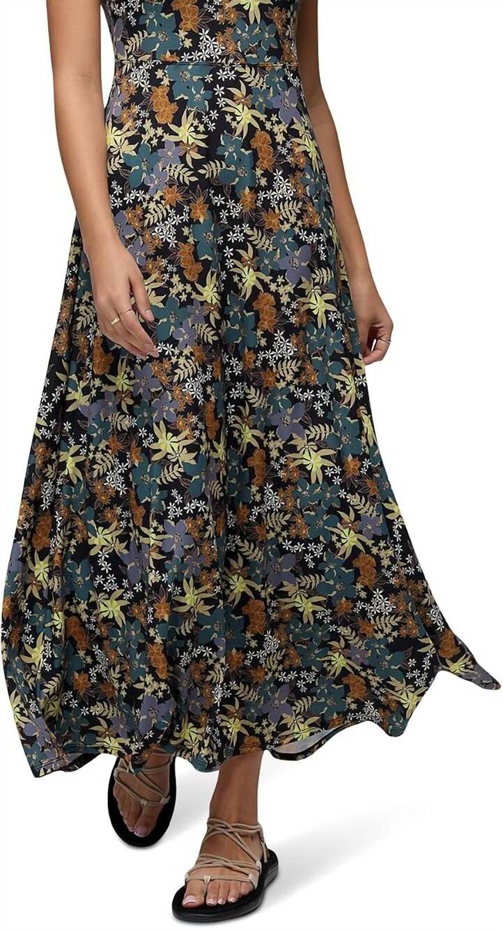 NEW PRANA corrinne maxi dress in black summer nights